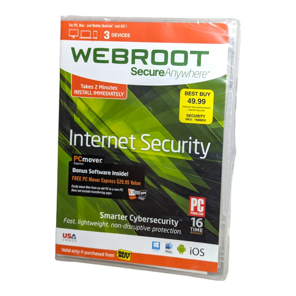 Webroot Secure Anywhere Internet Security Software Sealed - Picture 3 of 4